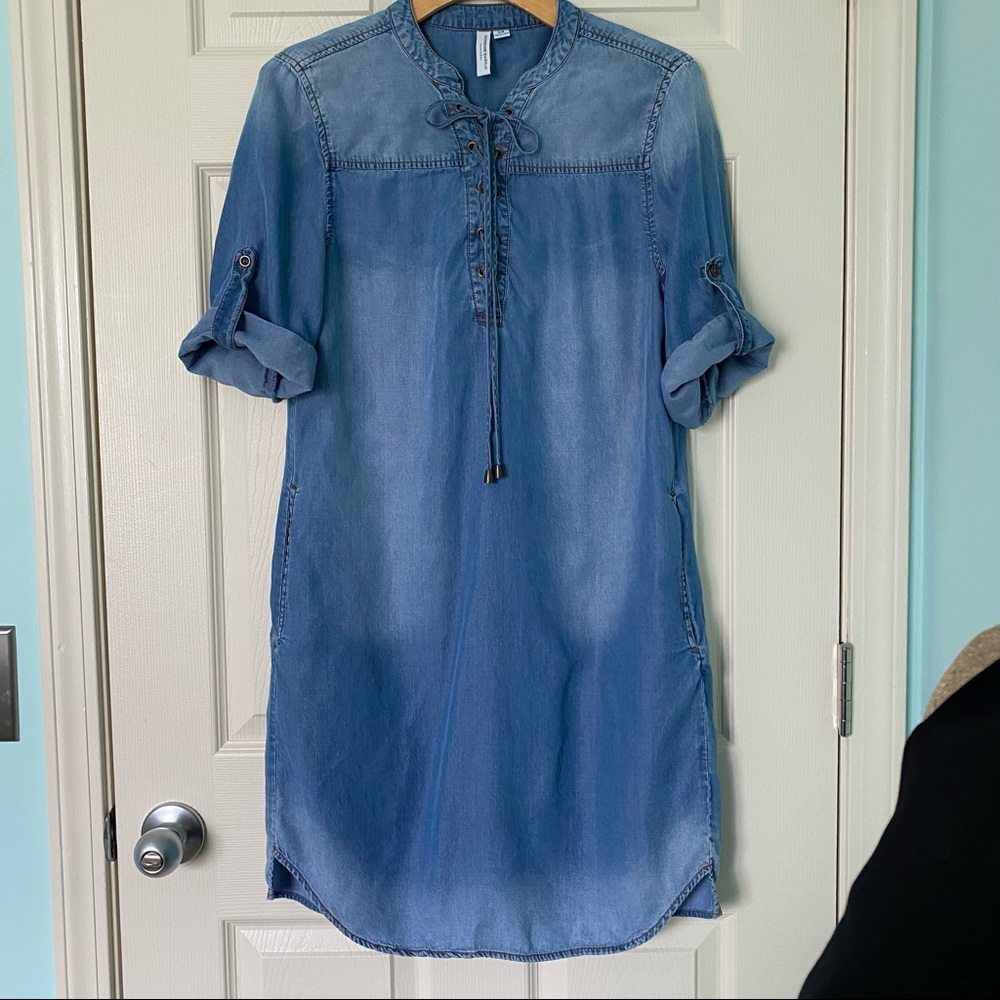 TENCIL Denim Dress Katherine Barclay Small Petite EUC